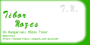 tibor mozes business card