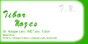 tibor mozes business card